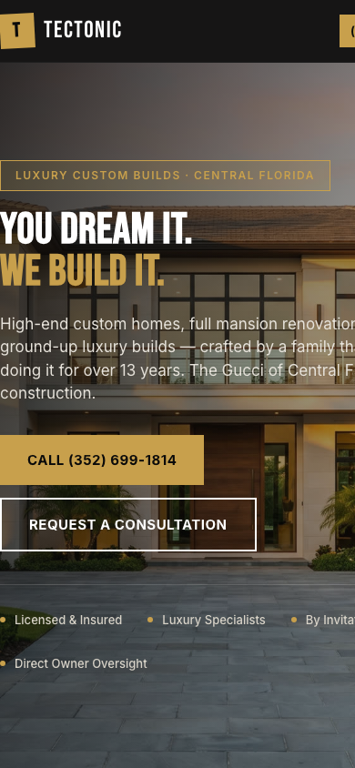 Tectonic Creations live site