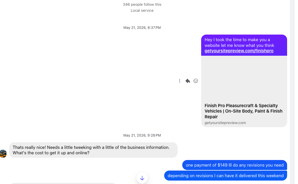 Finish Pro Facebook Messenger close